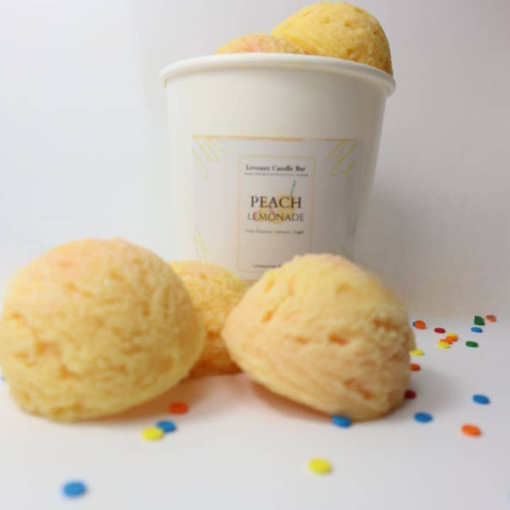 Peach Lemonade Melts for wholesale by Leveaux Candle Bar