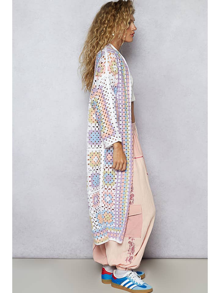 Pol Clothing - Wholesale Cardigan - Women's - Long Sleeve Crochet Various Colors Cardigan13