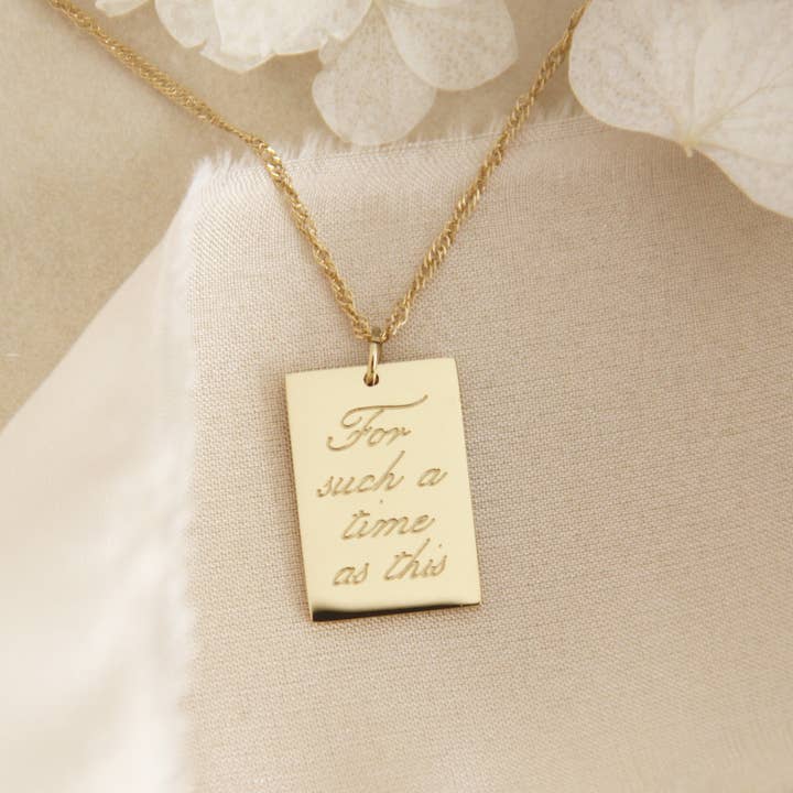 LoveStory Collection - Wholesale Pendant/Charm Necklace - Esther 4:14 Necklace, For Such A Time As This Necklace