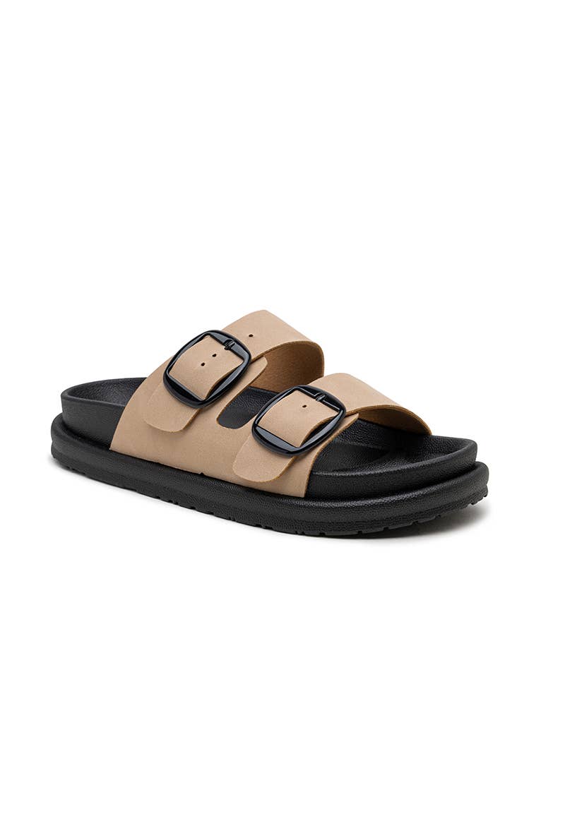 LADY GLORY - Wholesale Sandals - Women's - Flat mules with double buckles – Comfort and casual style9
