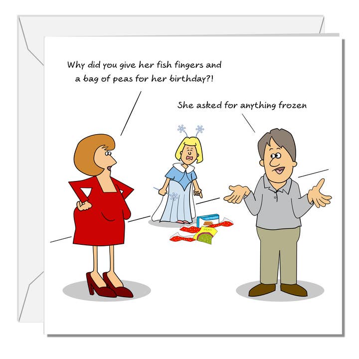 Lustige Geburtstagskarte für Ehemann, Vater, Mutter, Mutter, Tochter, Familie, Freund, Frozen, Musical Elsa Anna für den Großhandel von Swizzoo Cards