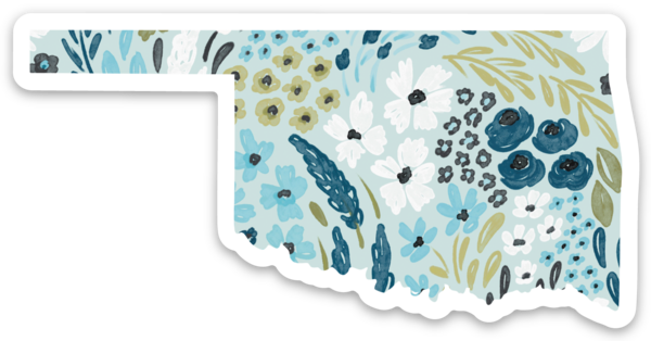Elyse Breanne Design - Wholesale Sticker - Oklahoma 3.5x3in. Floral State Sticker3