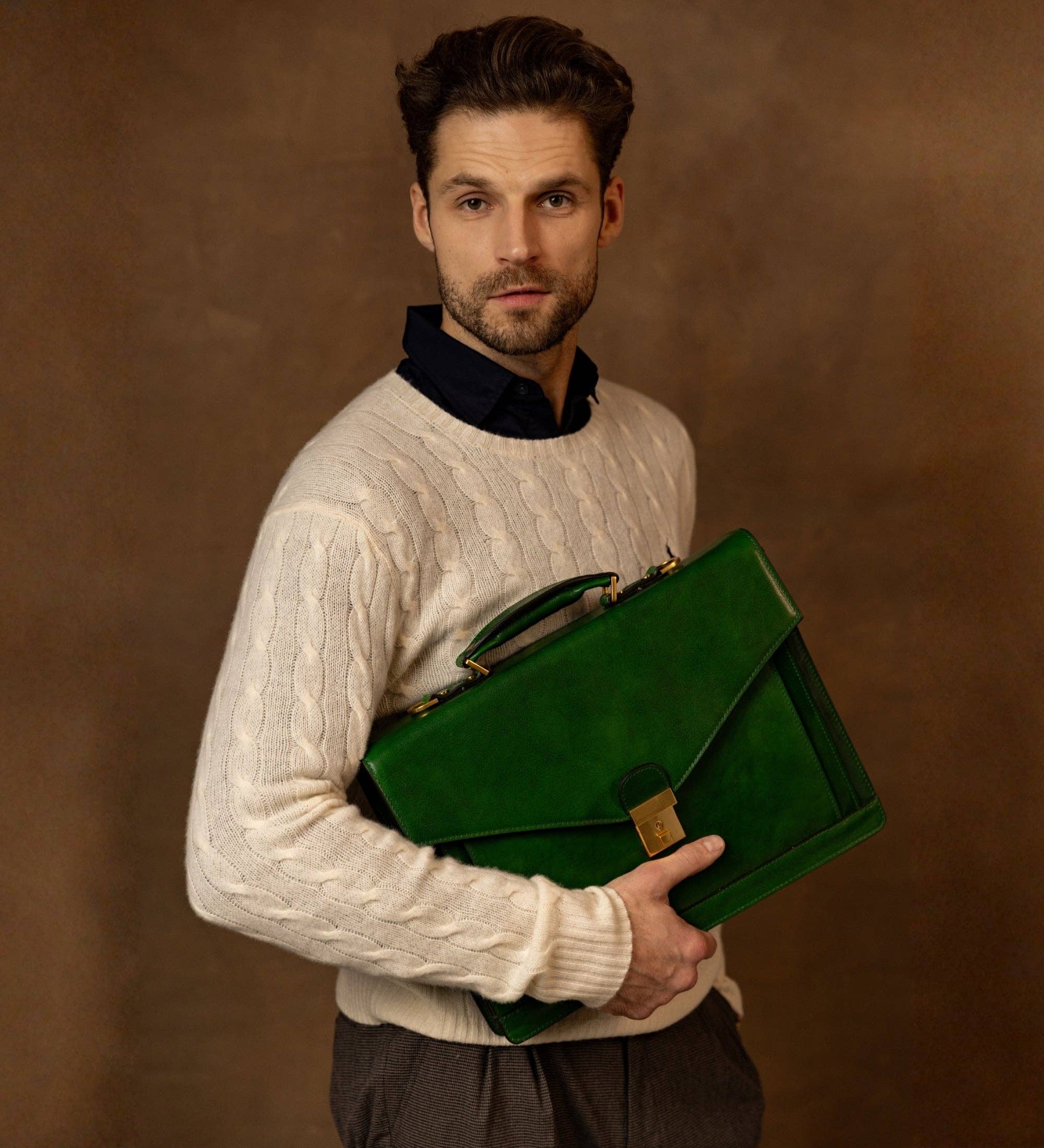 Time Resistance – Großhandel Aktentasche – Unisex – Klassische Design-Lederaktentasche - Der Magus44