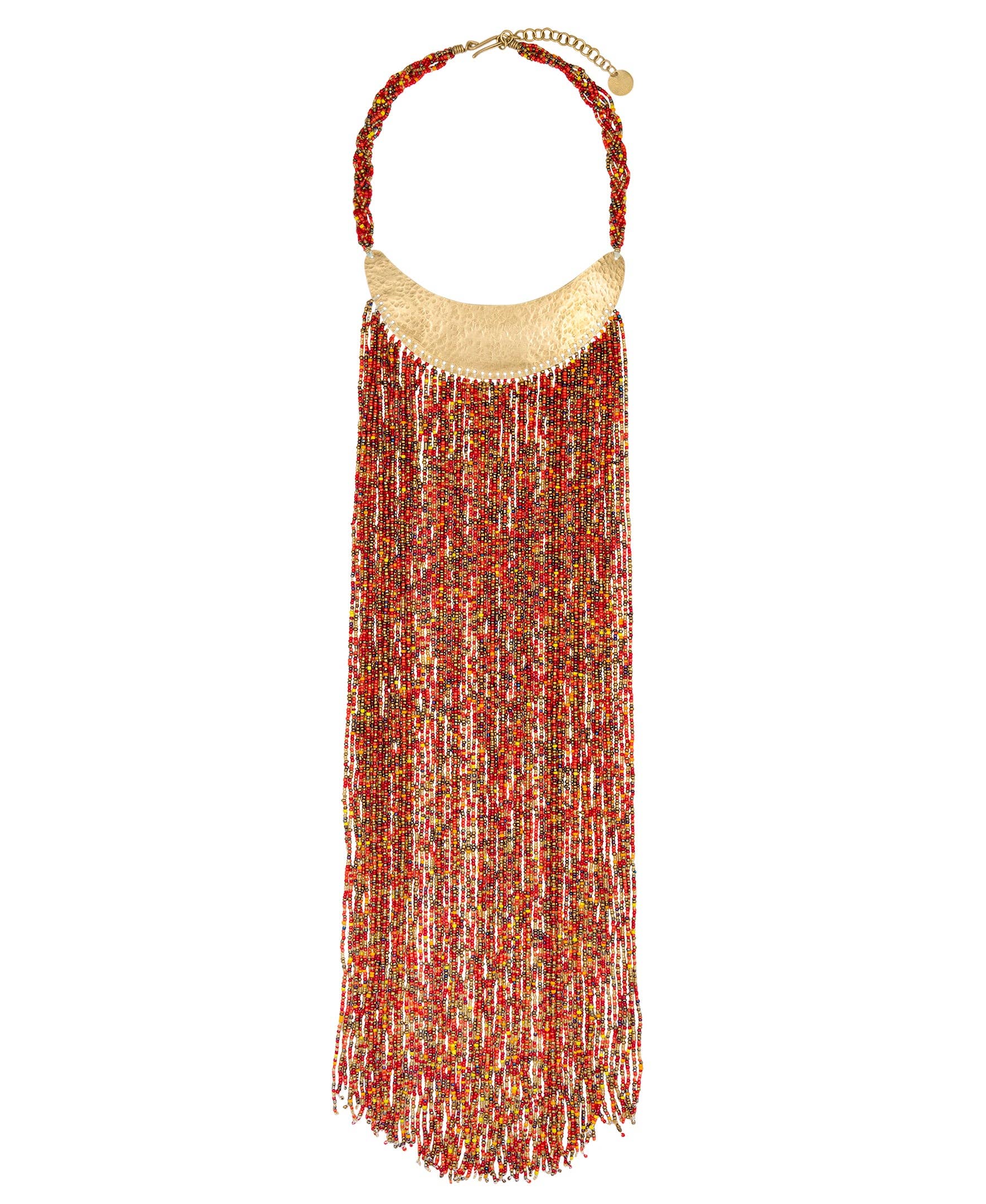 KENDI AMANI - Wholesale Beaded/Pearl Necklace - Maasai Long Beaded Statement Necklace – Handmade African Jewelry5