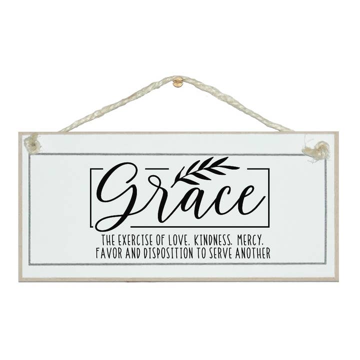 Grace Definition Home General Signs for wholesale by Crafty Clara