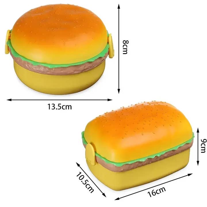 Haaro – Engroshandel Madpose/-kasse – Børn – Kreativ hamburger plastik madkasse til børn