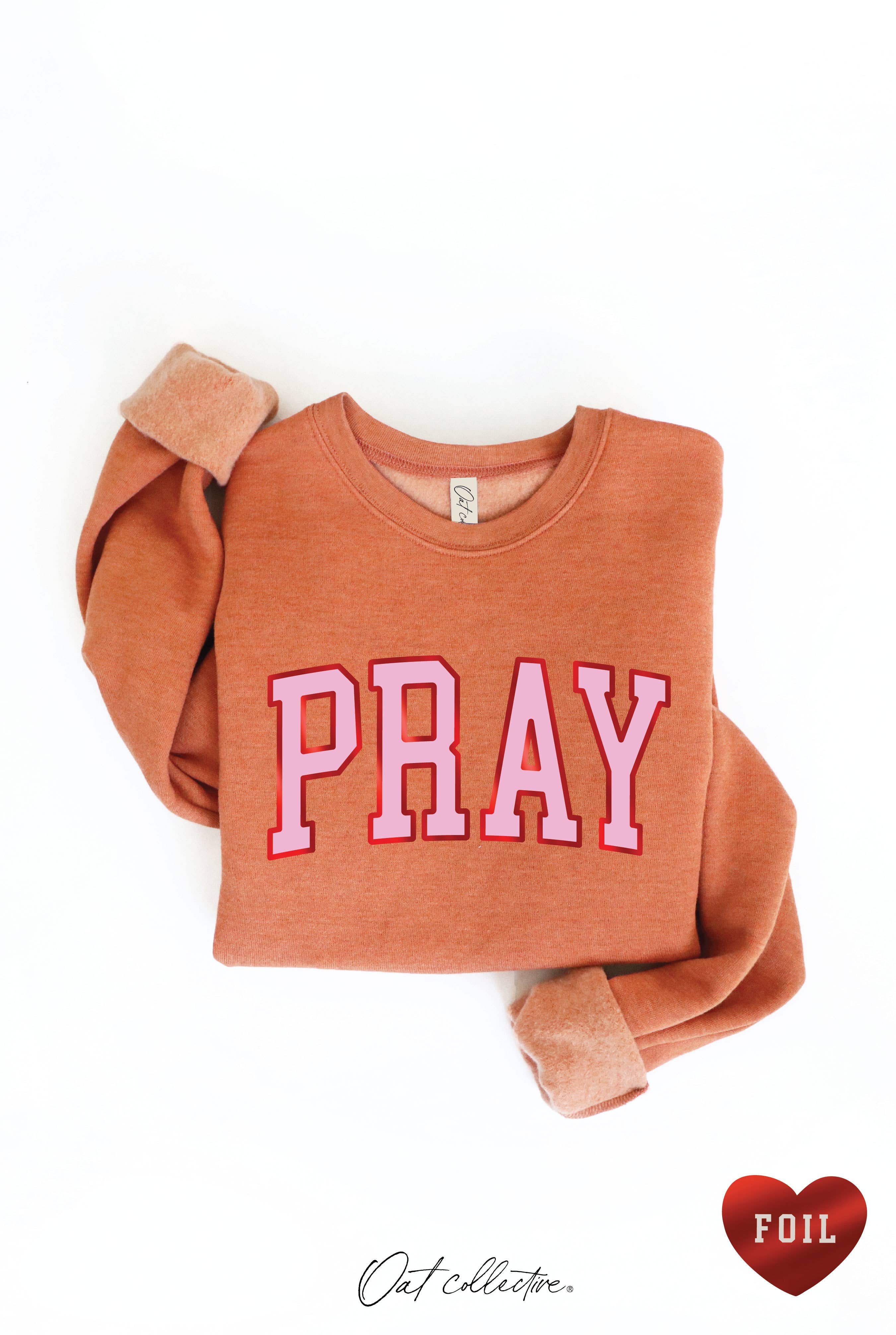 OAT COLLECTIVE - Vendita all'ingrosso Felpa stampata - Donna - Felpa con grafica PRAY FOIL4