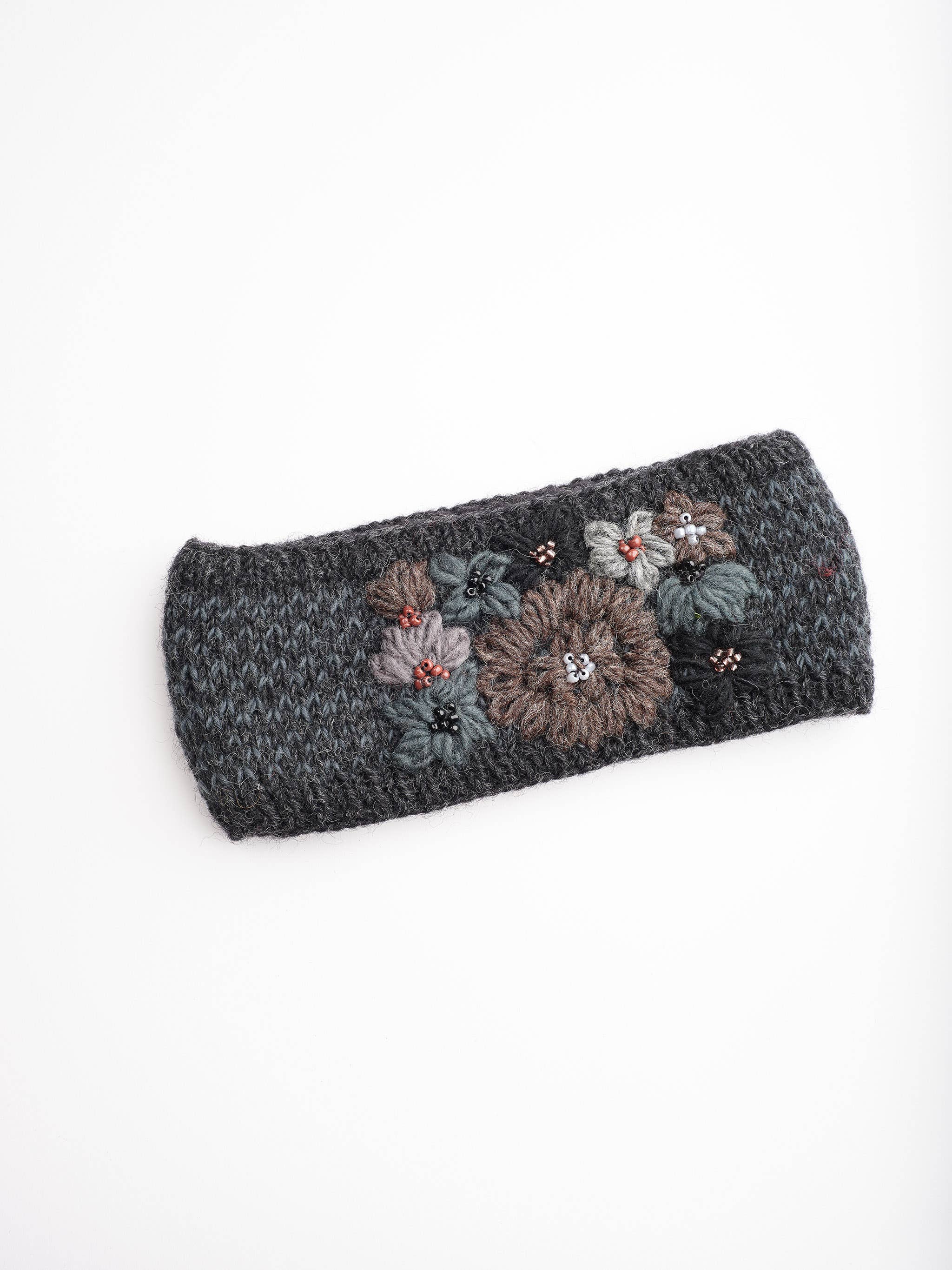 Windhorse Trading Inc - Wholesale Beanie - Women's - Embroidery Wool Beaded Floral_CP762