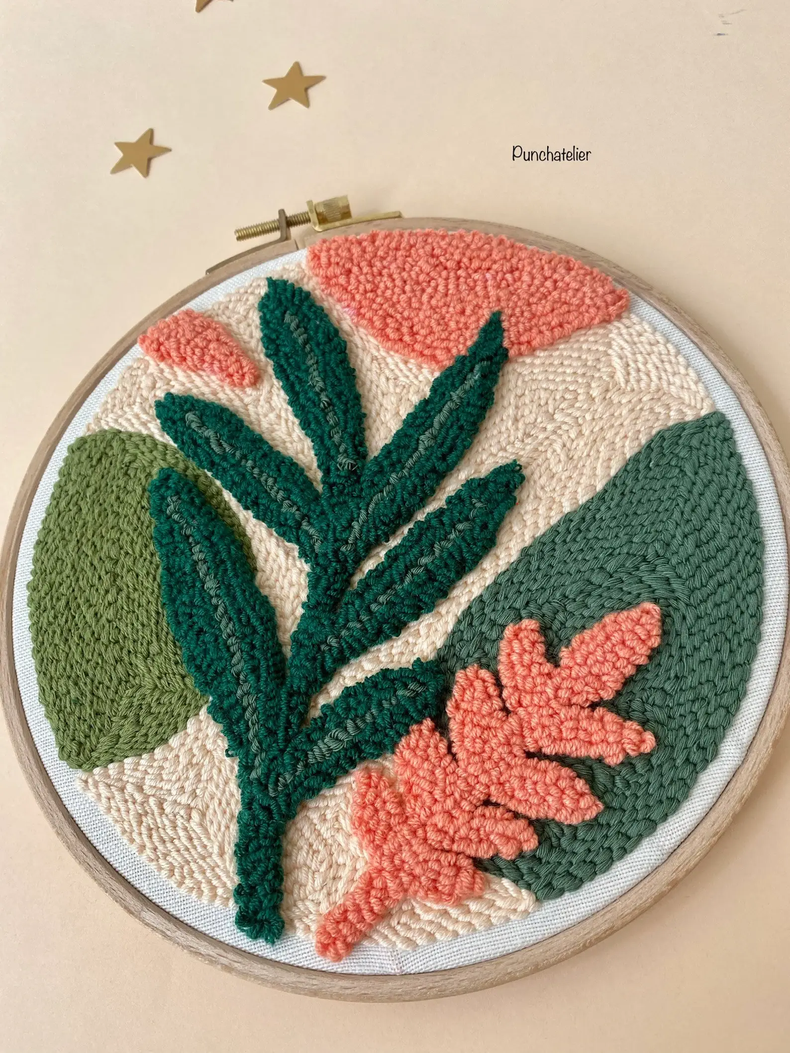 PunchAtelier – Material para bordar/ponto de cruz por atacado – Kit de Agulha Punch com Folha para Iniciantes9