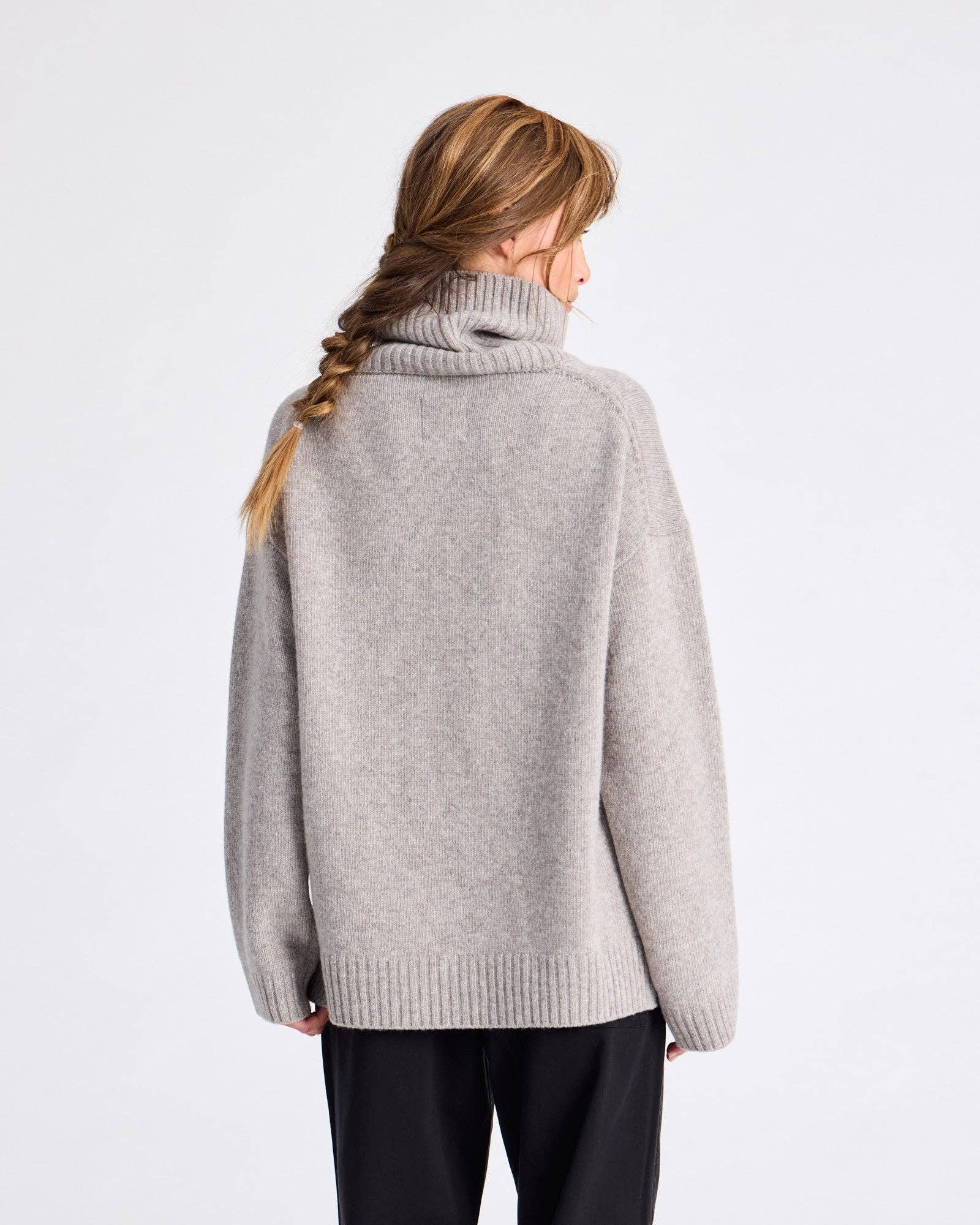 gai-lisva - Wholesale Knit Sweater - Women's - Vera Lambswool Jumper GOTS 243975 - Stone Grey1