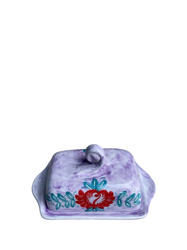 The Viola Rose Butter Dish for wholesale by IVO ANGEL
