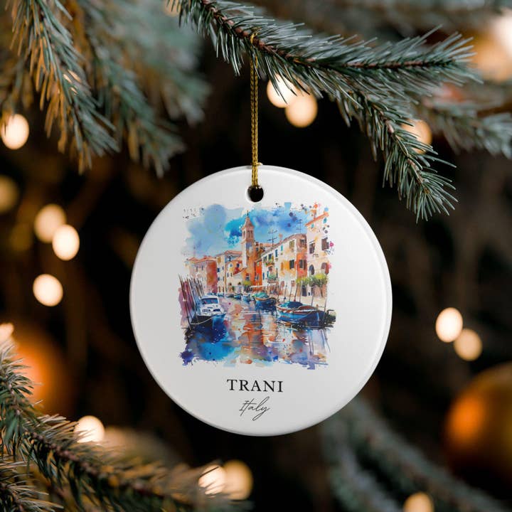Premium Travel Art - Wholesale Ornament - Trani Italy Ornament: Unique Trani Souvenir, Trani Italy Xmas Decor, and Authentic Trani Gift3