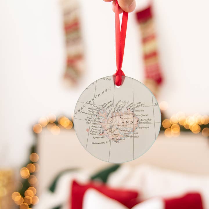 Daisy Mae Designs - Wholesale Ornament - Versailles France Vintage Map Christmas Ornament