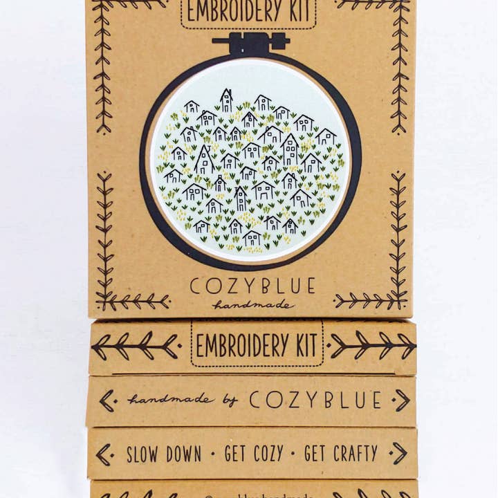 it takes a village embroidery kit for wholesale by cozyblue handmade