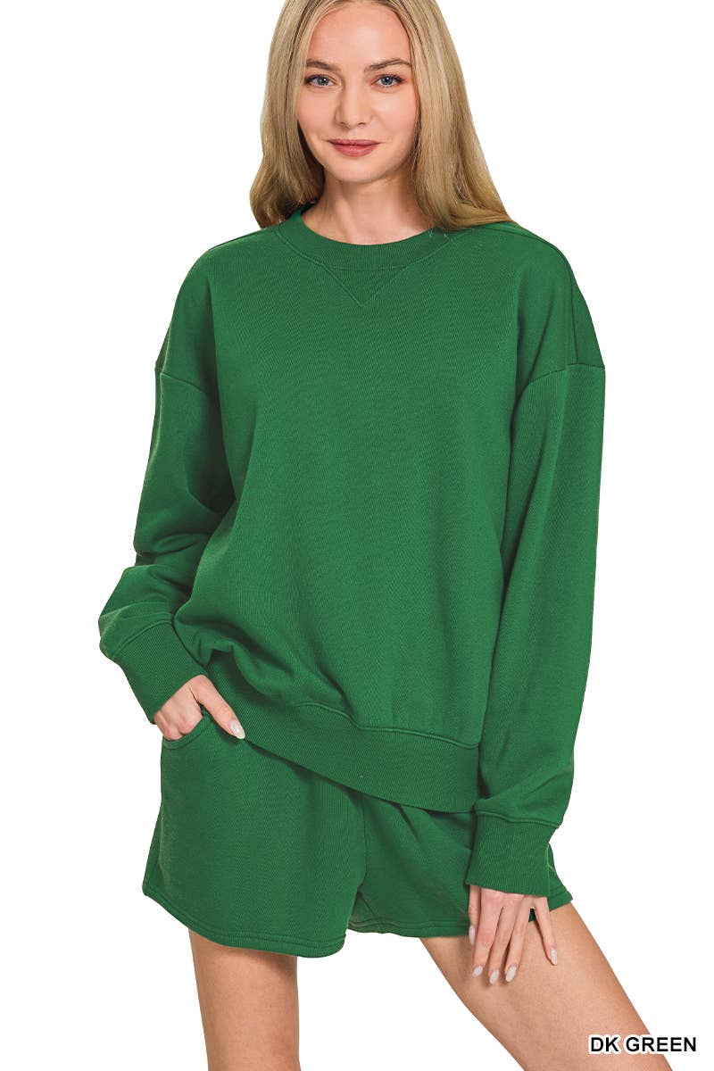 42POPS – wholesale Lounge set – Women's – .0806 Fleece Long Sleeve Sweatshirts & Shorts Set SI-284206