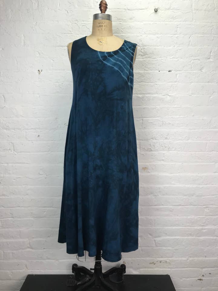 Eileen Midi Tank Dress in Malachite Geode for wholesale by Cloud Candy Clothing