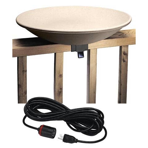 BestNest Inc - Wholesale Bird Bath - Deck Mounted Heated Bird Bath, Stone Color1