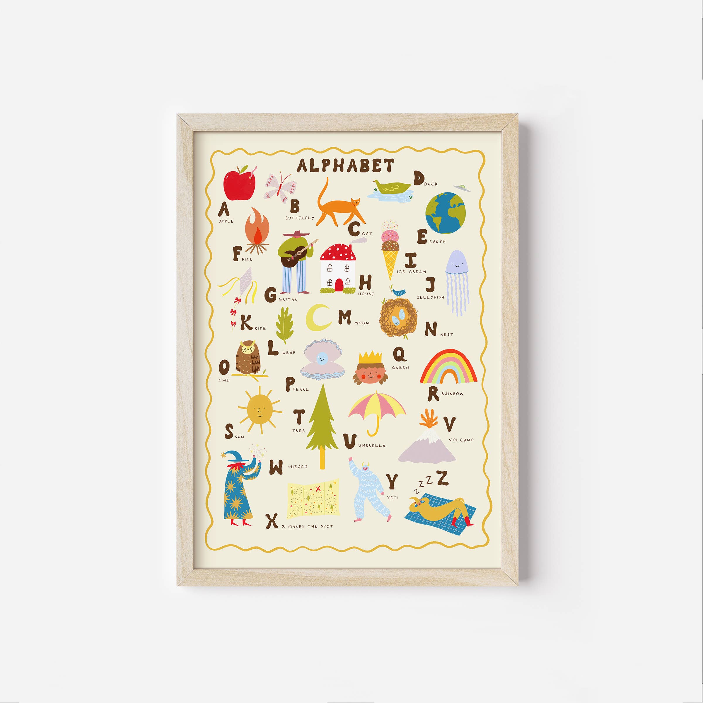 Little Black Cat Illustrated Goods – wholesale Art print – Kids & baby – Illustrated Alphabet Art Print | Children's Wall Art | Kids 3