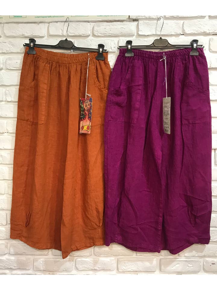 la maison des fibres naturelles - Wholesale Pants - Women's - linen pants 669057 100% LINEN