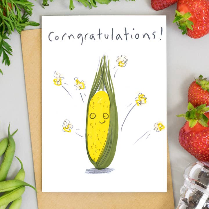 Corngratulations Card for wholesale by Jo Clark Design