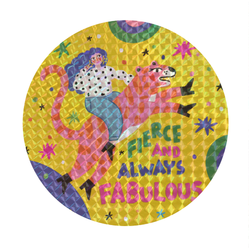 ART WOW - Wholesale Sticker - Circle Stickers 'SHE BE FIERCE'2