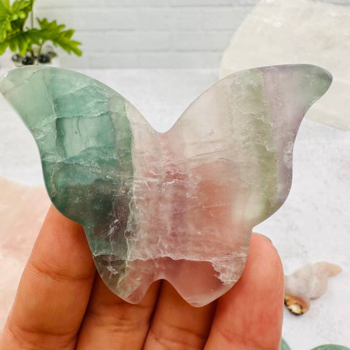 Rock Paradise – wholesale Spiritual stone/crystal – 3D Gemstone Carved Crystal Butterfly - YOU CHOOSE STONE2