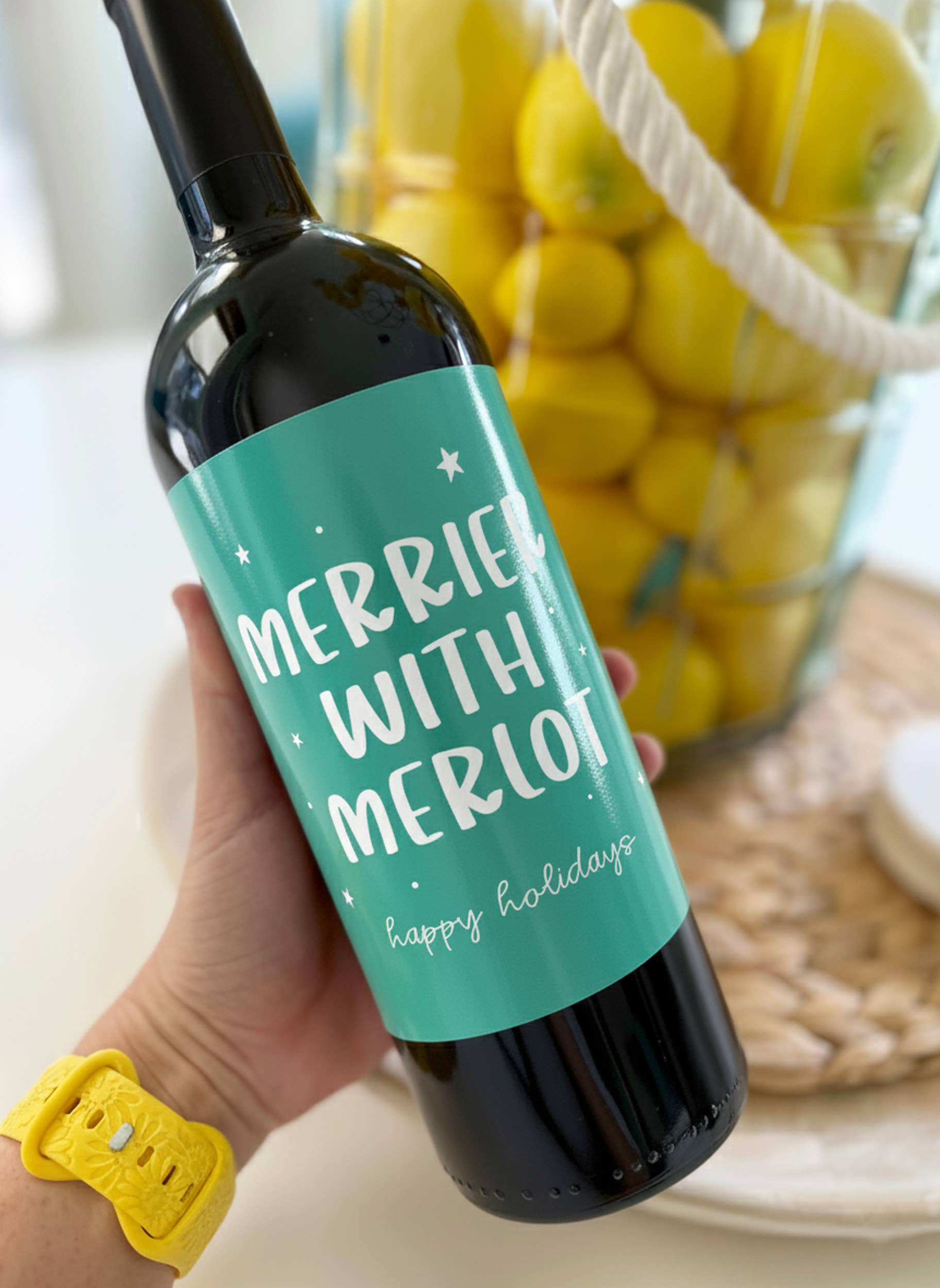 Kreate Paper Co. - Wholesale Gift Tag Label - Christmas Wine Label, Red Wine, Christmas Gifts3