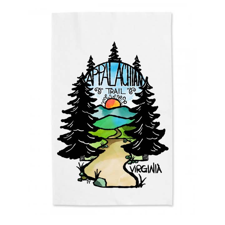 Appalachian Trail Virginia Tea Towel for wholesale by Sweetgum Studio