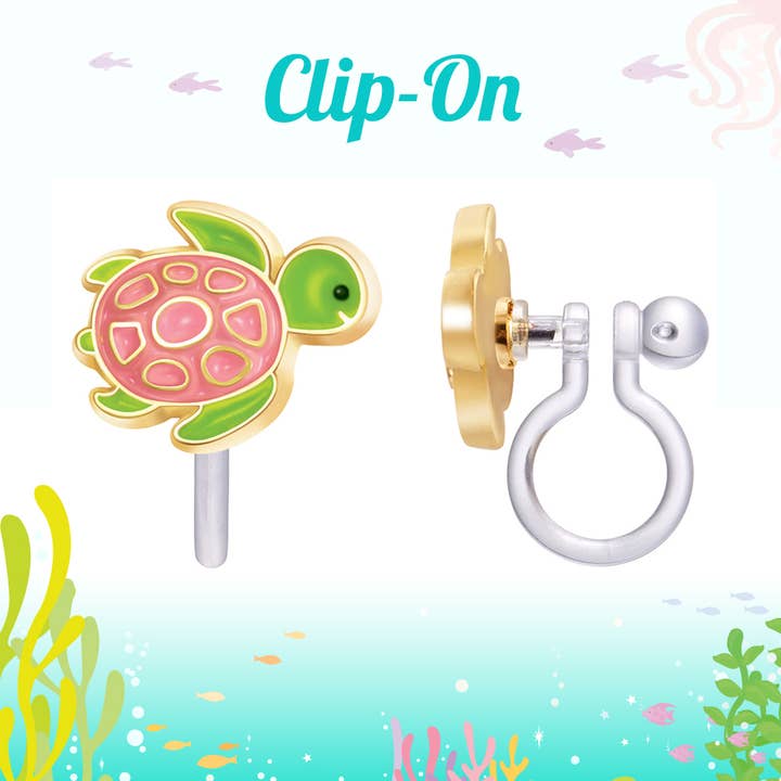 CLIP ON Cutie Earrings | Turtle-y Awesome
for wholesale by Girl Nation
