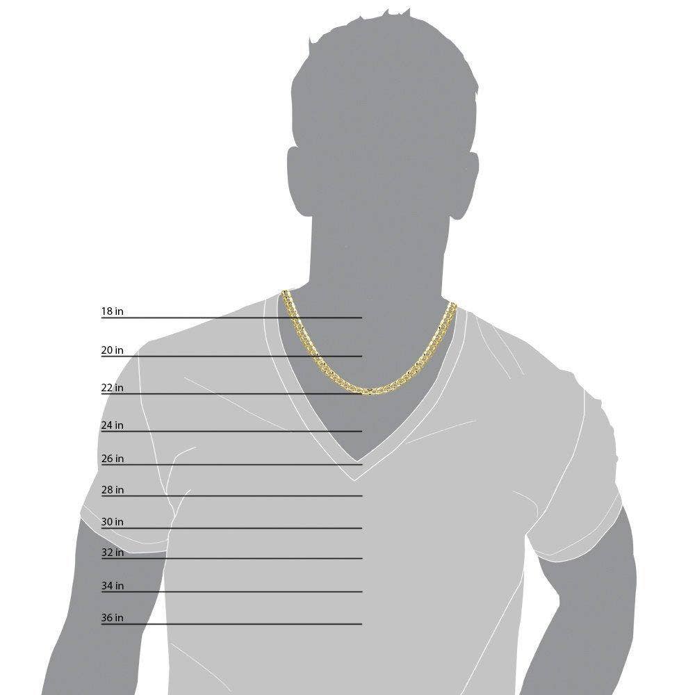 The Diamond Deal – wholesale Kedjehalsband – Diamond Deal Mens Solid 10K gult guld 2,8 mm glänsande kubanska komfort trottoarkanten kedja halsband för män för hängen eller armband med hummer-klo lås (16 ”eller 18 tum)4