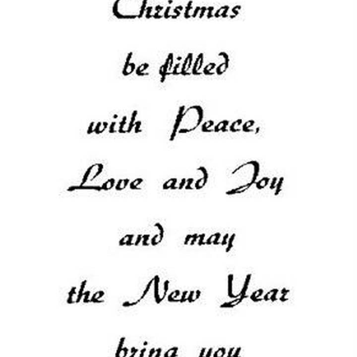 May Your Christmas - Cling Mount for wholesale by Emerald Creek Craft Supplies