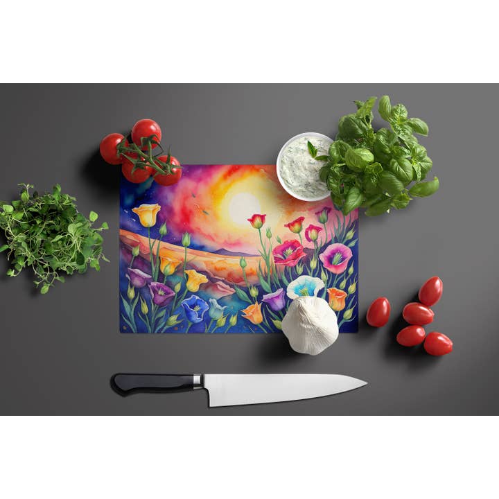 Caroline's Treasures - Wholesale Cutting board - Lisianthus in Color Glass Cutting Board Large1