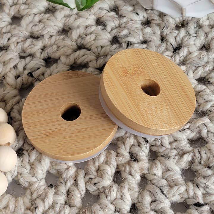 Tampa de bambu com orifício de palha para lata de cerveja de vidro por atacado de Vulpine Vinyls