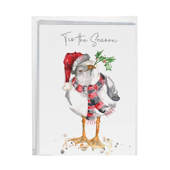 Festive Seagull Holiday SKU KT80658 for wholesale by Tree-Free Greetings