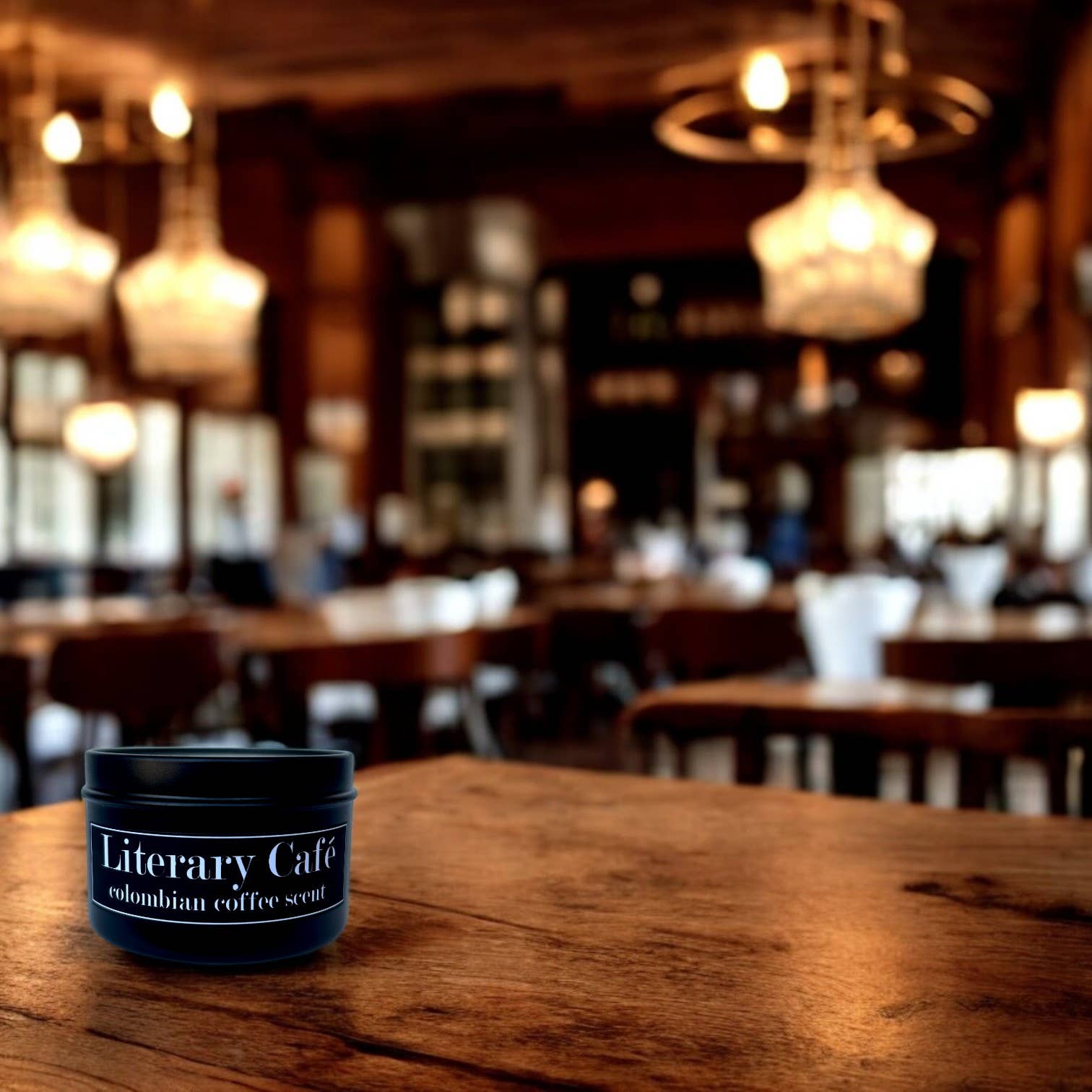 Fly Paper Products - Wholesale Travel Candles - Literary Cafe 4oz Candle Colombian Coffee Scent2