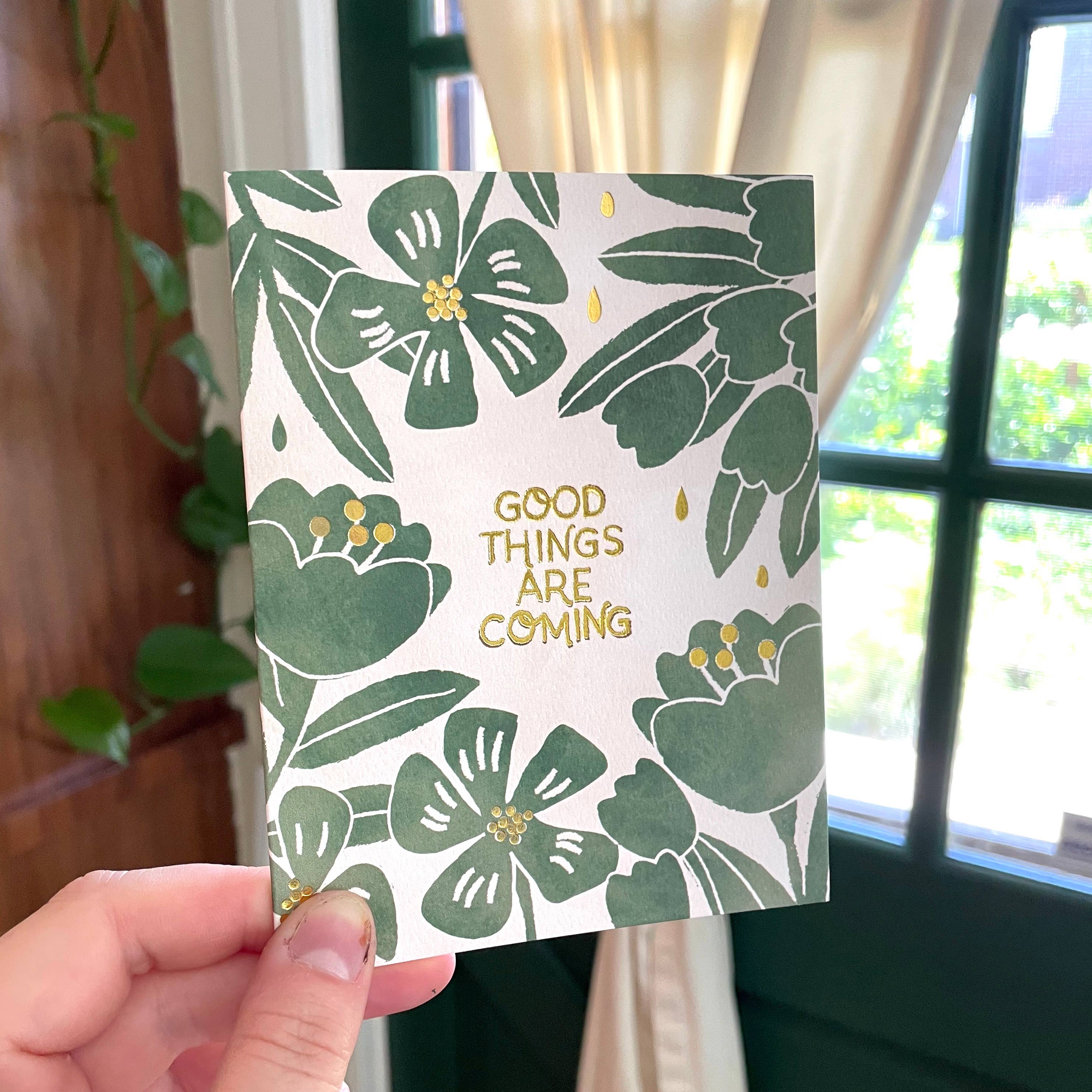Wild Optimist - Wholesale Encouragement Card - Good Things Are Coming Goldfoil Card1