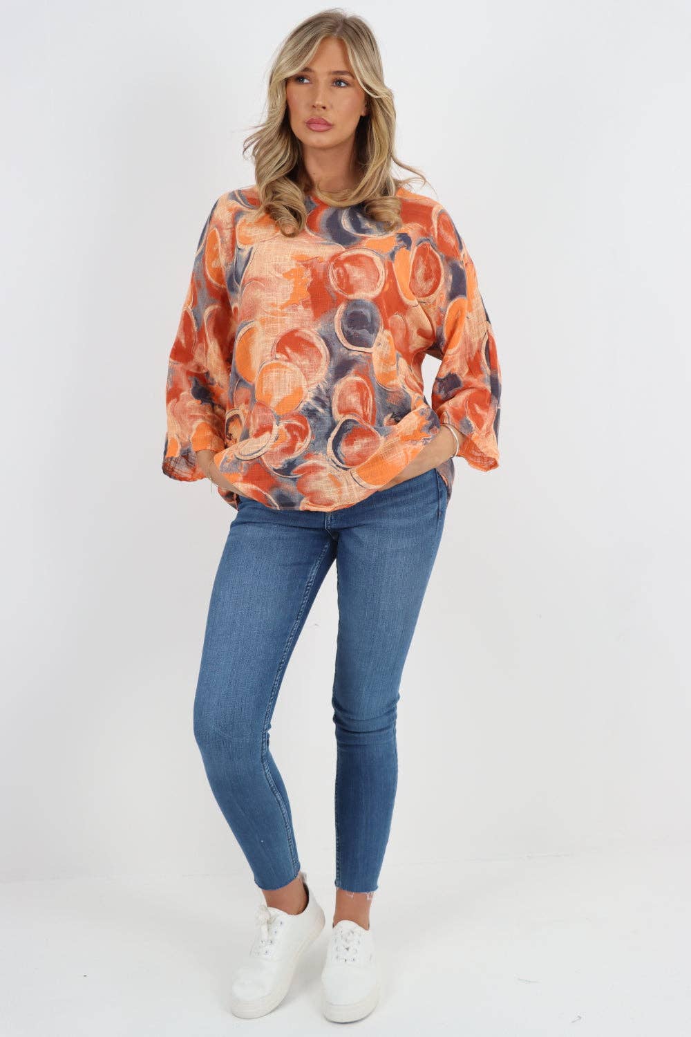 Miss Bold – wholesale Blouse – Women’s – Italian Circle Print Cotton Top32