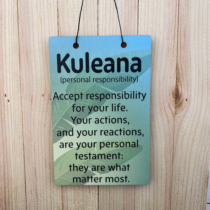 Kuleana Wall Tag | Hawaiian Saying | Wall Art for wholesale by WHIRLED PLANET