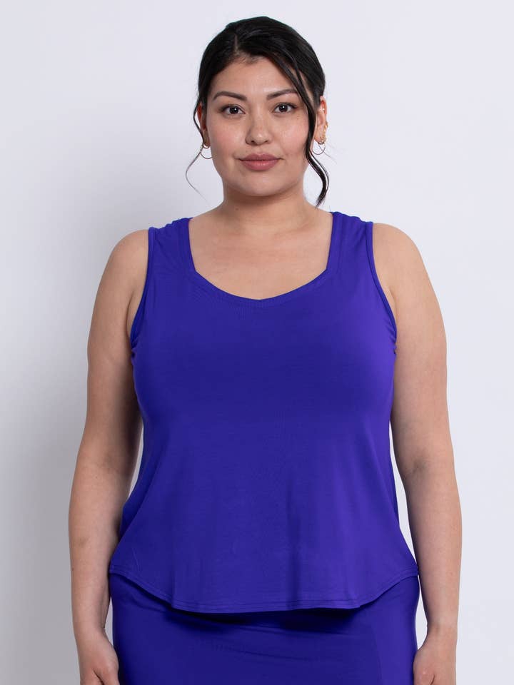 Ritzy Tank, Violet, Bamboo for wholesale by Blue Sky Clothing Co LLC