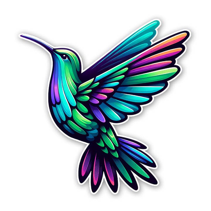 Pastel Hummingbird Sticker for wholesale by Sticker Atlas