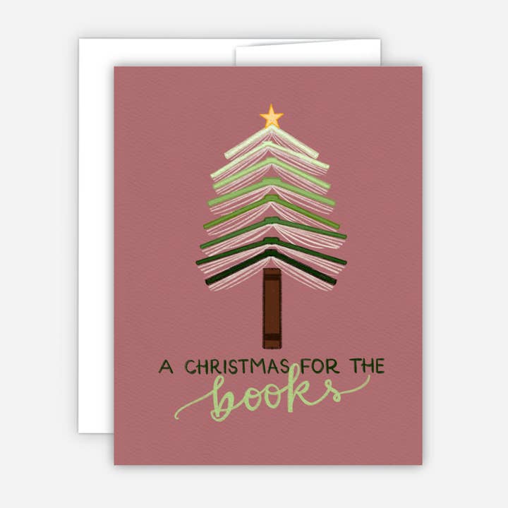 A Christmas For the Books Card for wholesale by Designs with Jamie