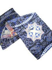 Pangborn Design - Bufanda con diseño de caleidoscopio azul para venta al por mayor de Pangborn Collection