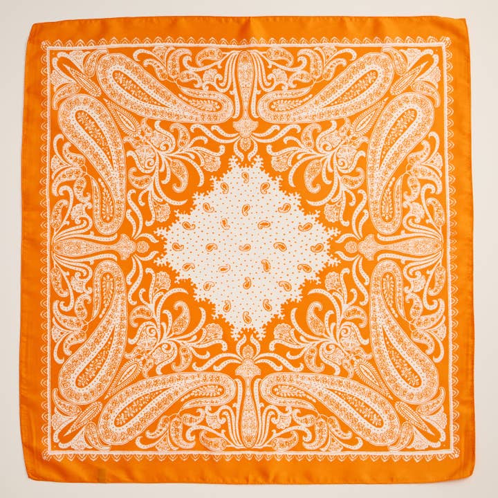 Frem - Wholesale Scarf – Unisex - Silk Texture Paisley Bandana Scarf for Men & Women