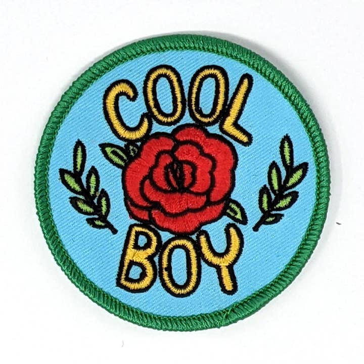 Silver Sprocket - Wholesale Patch - Embroidered Patch: Cool Boy (Rose) By Benji Nate0