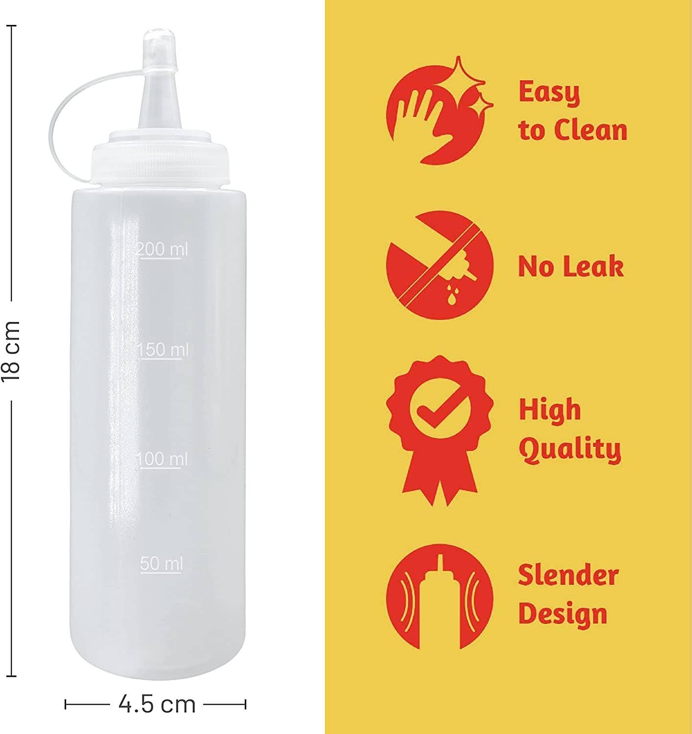 Jara Trading - Wholesale Food storage container - Plastic Squeeze Bottles for Multiple Uses2