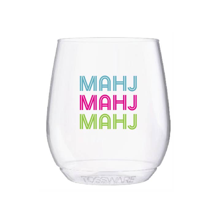 Mahj Mahj Mahj Shatterproof Wine Glasses for wholesale by MADdesign