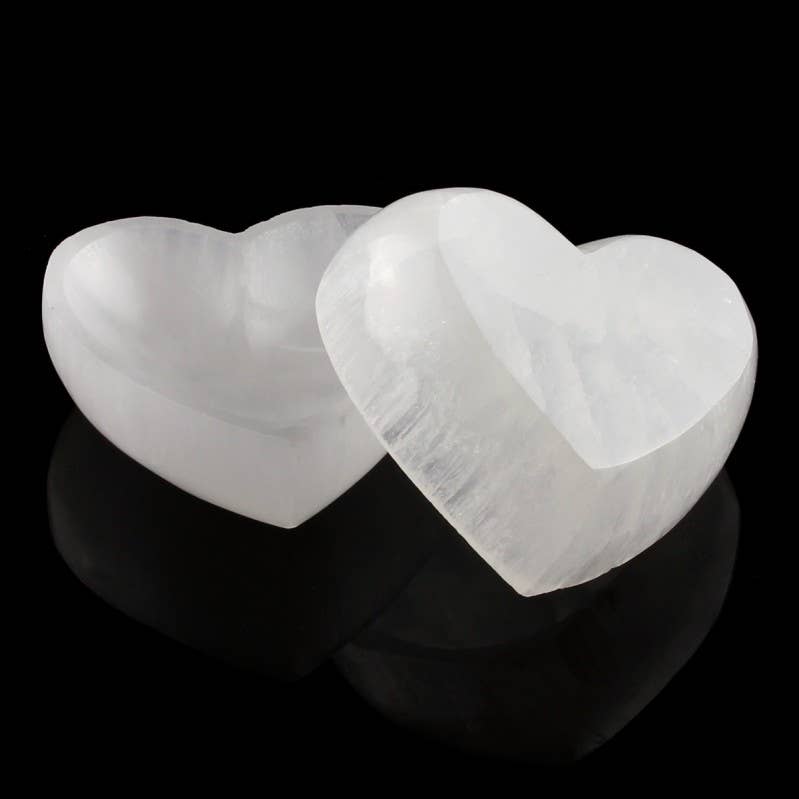 UniArt – Großhandel Spiritueller Stein/Kristall – Selenit-Schale in Herzform2