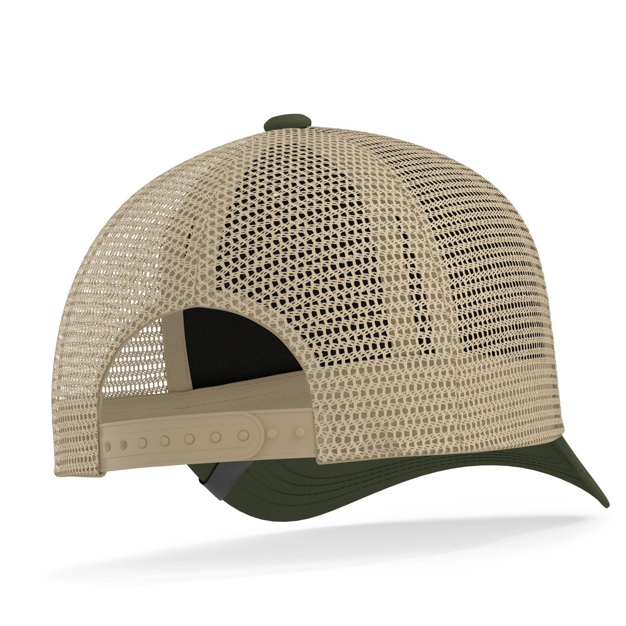 Indicom Brands - Wholesale Trucker Hat - Unisex - Barefoot Green / Beige14