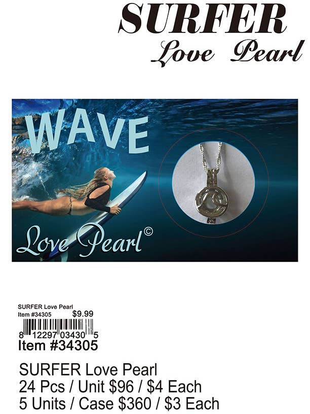 Wave Love Pearl Necklace for wholesale by Puka Creations