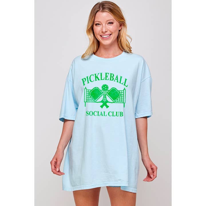 PICKLEBALL SOCIAL CLUB OVERSIZED T-SHIRT voor wholesale door Illustrated Society